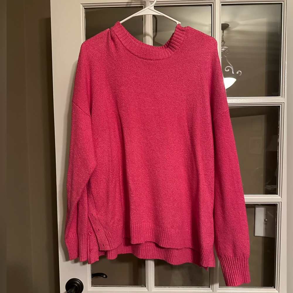 Time and Tru Side Button Crew Neck Sweater size XL - Picture 2 of 5